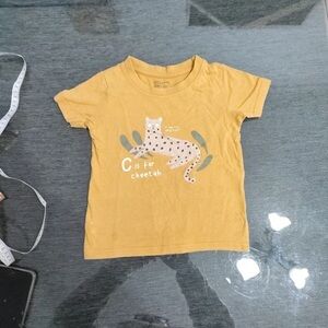 Primark Mustard Cheetah Graphic Tee for Kids